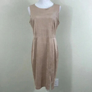 Forest Lily tan velvet sleeveless knee length dress size 10